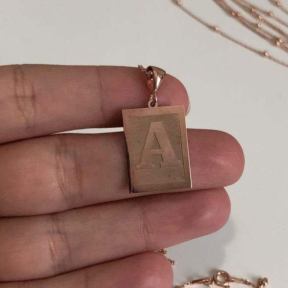 925 Sterling Silver Initial Beaded Necklace - Picture 9 of 11